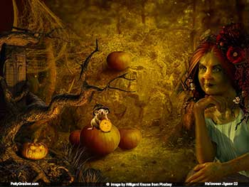 Halloween Pumpkins & Witch 20