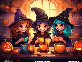 Halloween Witches Jigsaw Puzzle 55