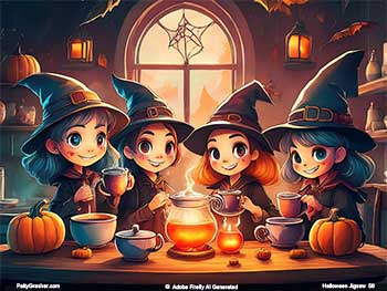 Halloween Witches Jigsaw Puzzle 58