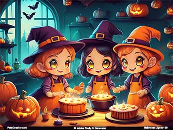 Halloween Witches Jigsaw Puzzle 60
